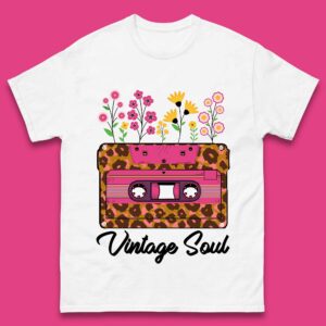 Vintage Soul Western Floral Cassette Tape Retro Wildflower Music Mixtape 80’s 90’s Country Music Nostalgia Mens Tee Top