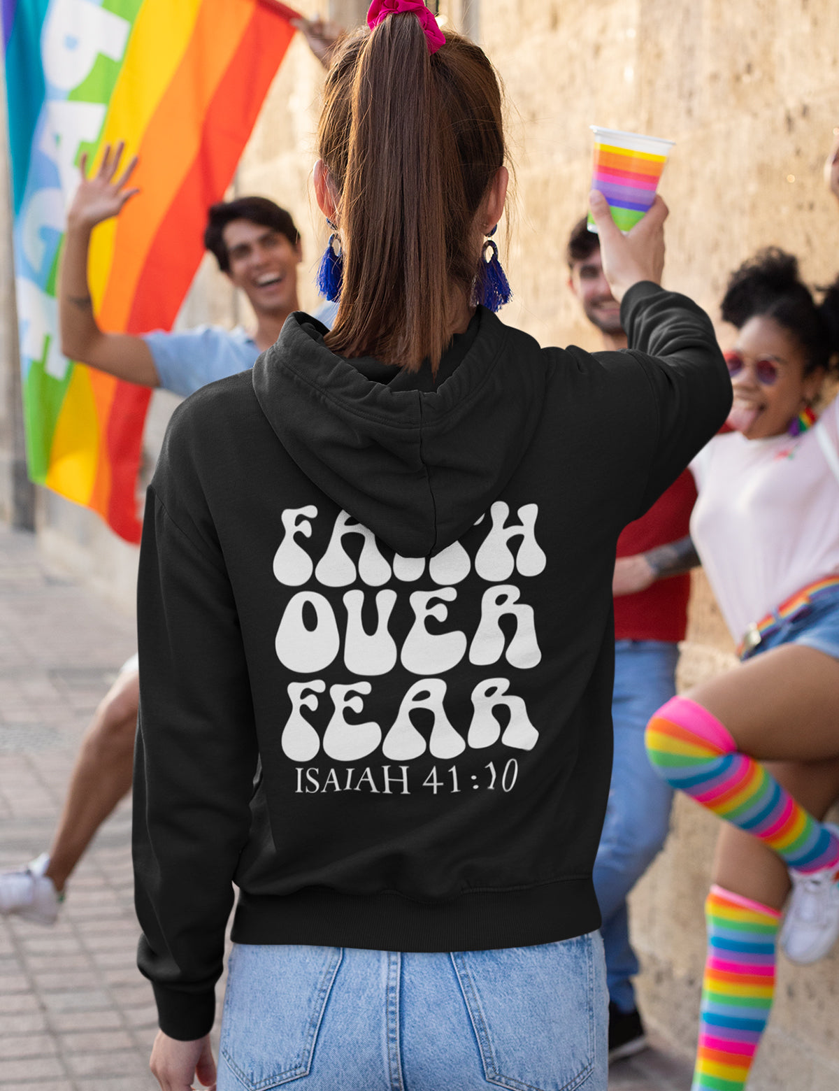 Faith Over Fear Trendy Christian Hoodie